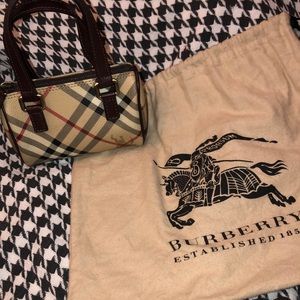 BURBERRY MINI HAYMARKET SPEEDY